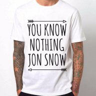 НОВО! Мъжки тениски JON SNOW с GAME OF THRONES ИГРА НА ТРОНОВЕ принт Поръчай тениска по твой дизайн!, снимка 3 - Тениски - 14471347