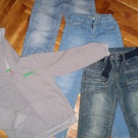 Три чифта дънки и суйчър, снимка 1 - Детски панталони и дънки - 22541181