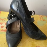 Черни обувки естествена кожа , снимка 3 - Дамски обувки на ток - 24578918