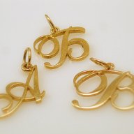 ръкописни златни букви ПОД 1 грам, снимка 3 - Колиета, медальони, синджири - 16540171