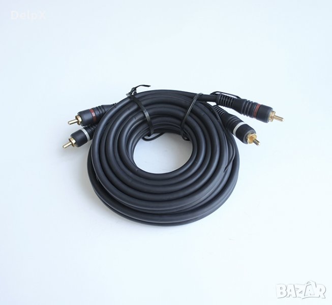 Кабел с високо качество и управление 2xRCA(м)/2xRCA(м)  3m, снимка 1