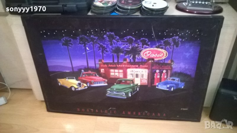 oasis-картина пвц с лед подсветки-91х61см-внос швеицария, снимка 1