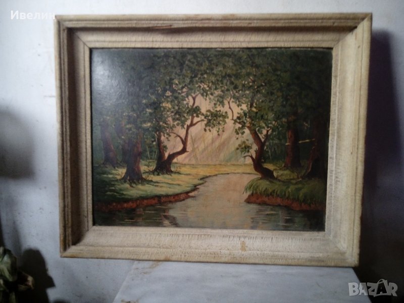 стара картина-пейзаж, снимка 1