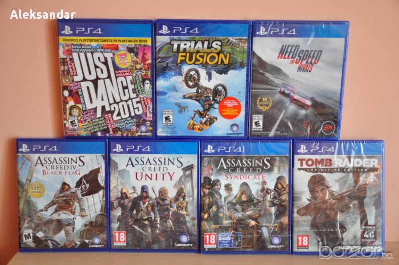 Нови ps4,Rayman,Trials Fusion,Assassins Creed,Speed,Dance,Tomb Raider,пс4, снимка 1