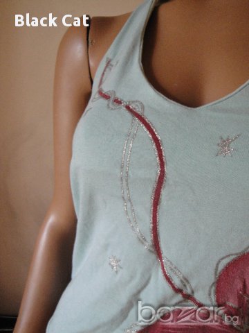 Атрактивен светлотюркоазен дамски потник / топ, дамска блуза /тениска без ръкави,ръкав,дамско бюстие, снимка 3 - Потници - 8501020