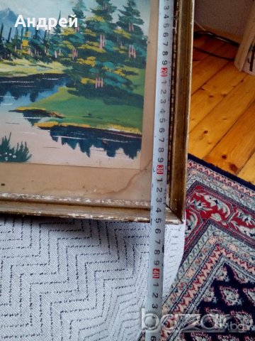 Стара рисувана картина, снимка 4 - Антикварни и старинни предмети - 20849770
