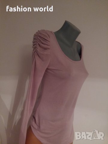 Дамска блуза - цвят пепел от рози, снимка 1 - Блузи с дълъг ръкав и пуловери - 24307252