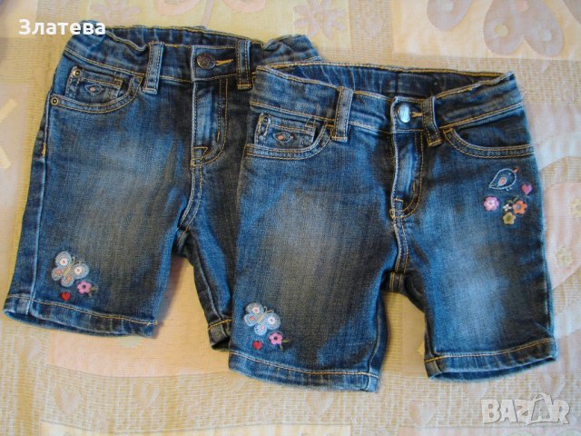 Летни дънки 2 чифта Дънкови панталонки , снимка 1 - Панталони и долнища за бебе - 18726015