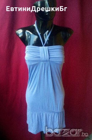 Светло лилава рокля бюстие от трико М, снимка 1 - Рокли - 18734680