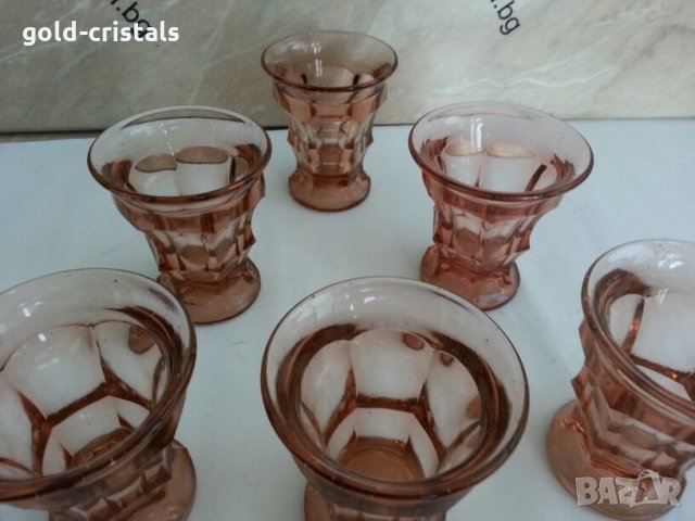 Ретро стъклени чаши цветно стъкло , снимка 11 - Антикварни и старинни предмети - 26193994