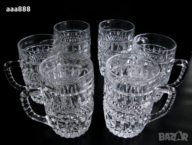 Халби чаши за бира чешки кристал, снимка 5 - Чаши - 23796331