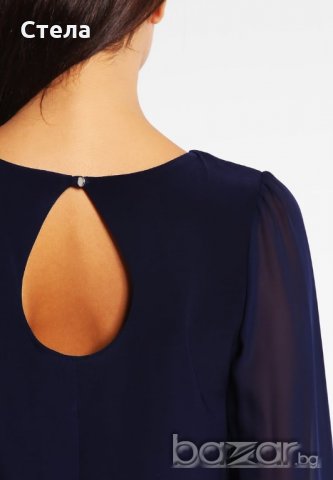 BILLY & BLOSSOM / DOROTHY PERKINS елегантна дамска рокля, нова, с етикет, тъмно синя, снимка 3 - Рокли - 18642670