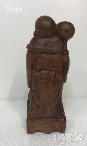 Китайска статуетка - дърворезба , снимка 3 - Антикварни и старинни предмети - 25423737
