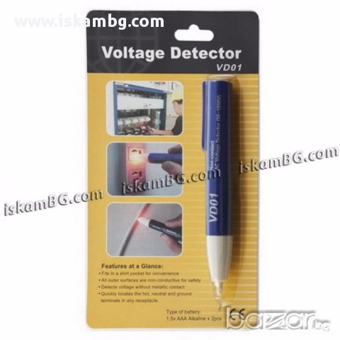 Безконтактен фазомер амперметър AC - код VD01