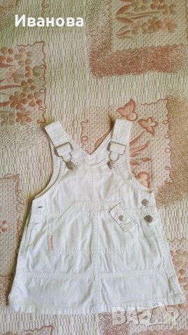 Бяла рокля - сукман, снимка 1 - Бебешки рокли - 18381329