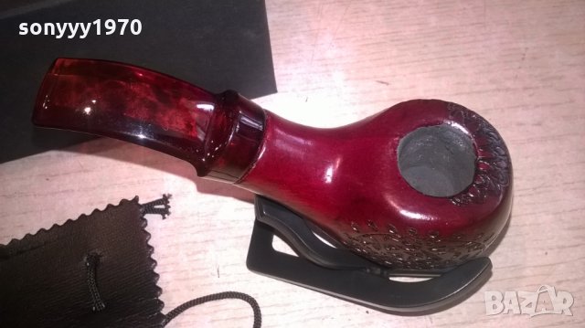 луксозна лула със стоика и кожен калъф-внос швеицария, снимка 11 - Лули - 22472928