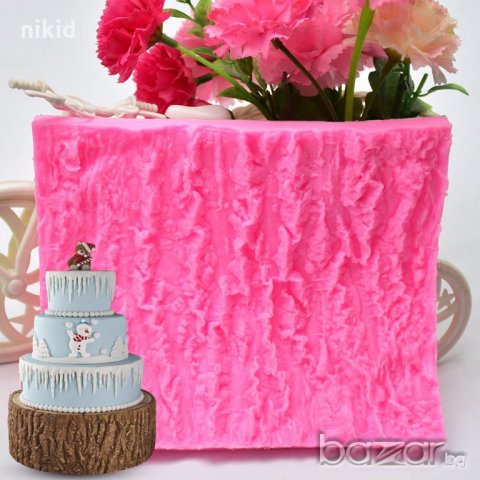 Огромна кора дърво дълбок релеф силиконов молд форма декорация торта фондан шоколад и др., снимка 2 - Форми - 19428241