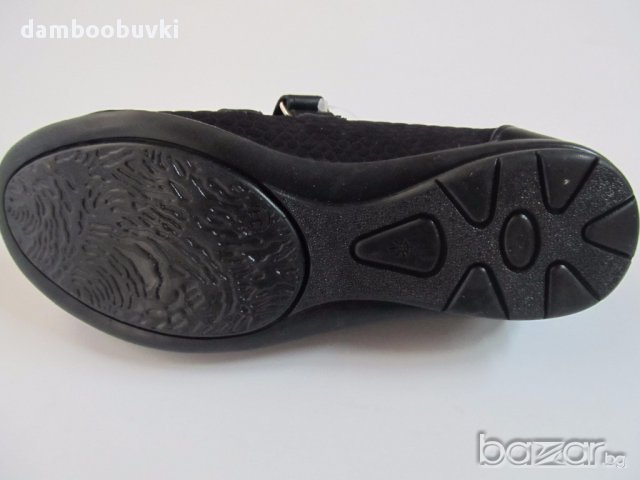 Затворени обувки естествена кожа Понки в черно, снимка 4 - Детски маратонки - 17508825