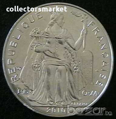 5 франка 2010, Нова Каледония, снимка 2 - Нумизматика и бонистика - 14383066