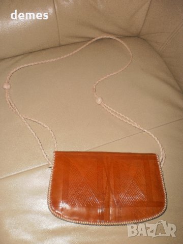  Дамска чанта от естествена камилска кожа, снимка 5 - Чанти - 21989571