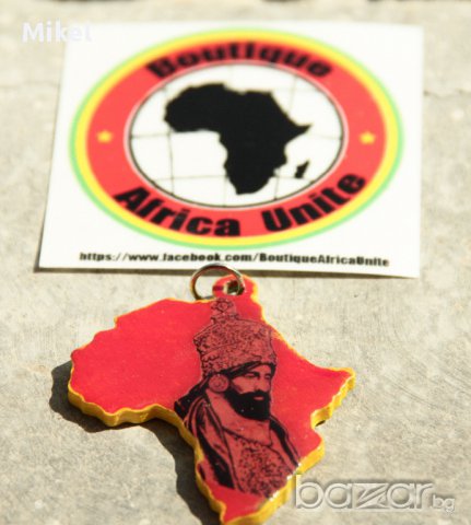 Africa Medallion Медальон Африка : Emperor King Haile Selassie, снимка 4 - Колиета, медальони, синджири - 12136000