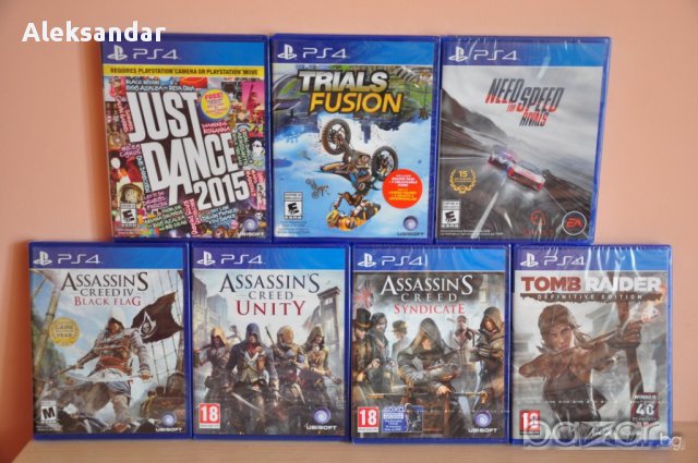 Нови ps4,Rayman,Trials Fusion,Assassins Creed,Speed,Dance,Tomb Raider,пс4, снимка 1 - Игри за PlayStation - 14839260