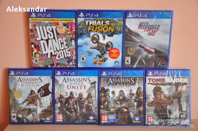 Нови ps4,Rayman,Trials Fusion,Assassins Creed,Speed,Dance,Tomb Raider,пс4