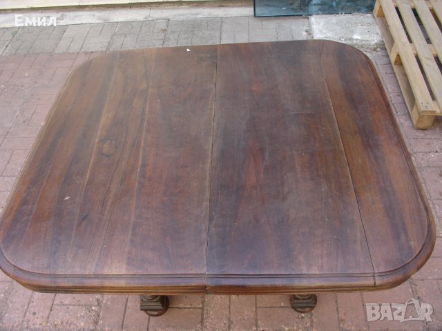 Антикварна масивна маса орех, снимка 2 - Антикварни и старинни предмети - 23273992