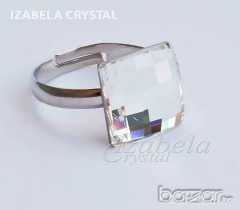 Пръстен Сваровски ''chessboard'' Swarovski , снимка 8 - Пръстени - 11341140