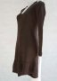 Зимна плетена тъмнокафява рокля марка Fobya - S/M/L, снимка 3