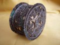 Филигранна сребърна старинна кутийка за бижута., снимка 6