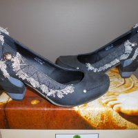 Супер ефектни, естествена кожа, снимка 3 - Дамски обувки на ток - 25440720