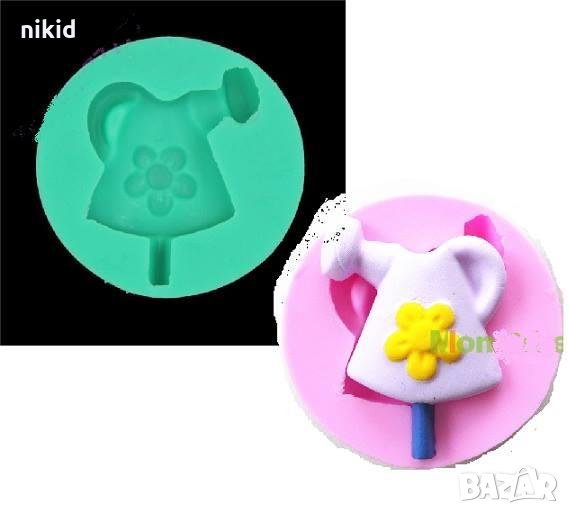 Лейка силиконов молд форма декор торта сладки фондан и др. украса, снимка 1