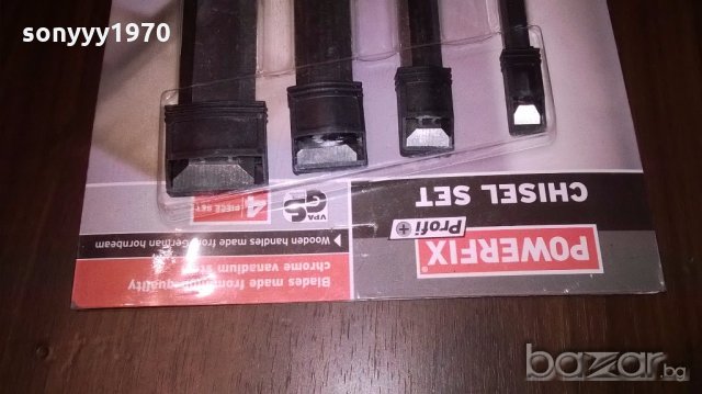 powerfix-хром ванадиеви длета 4бр-немски и висококачествени, снимка 6 - Други инструменти - 19907659