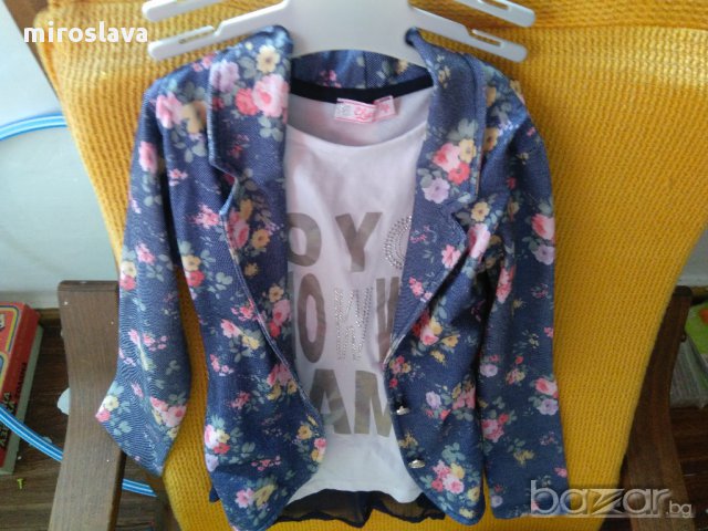 Блуза с имитация на сако отгоре