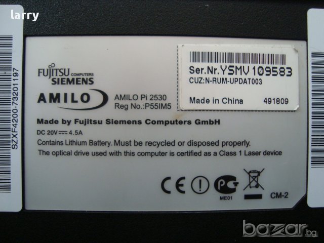 Fujitsu-siemens Amilo Pi2530 лаптоп на части, снимка 4 - Части за лаптопи - 9820570