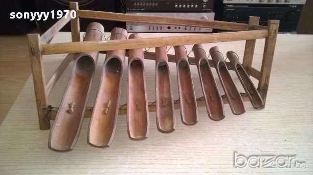 Ретро музикален инструмент-бамбуков-45х38х18см-внос швеицария, снимка 3 - Антикварни и старинни предмети - 17082626