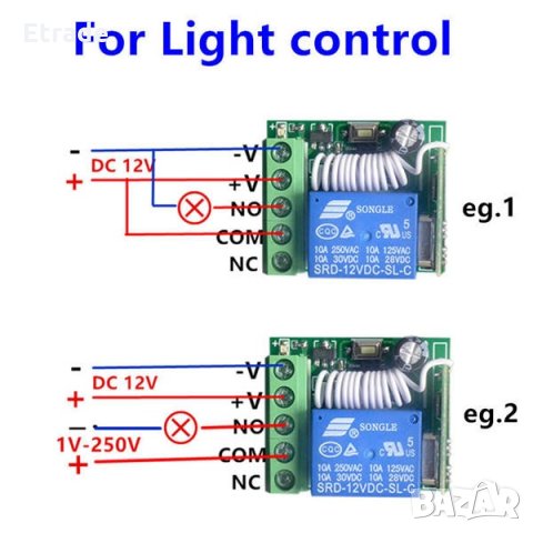 Двуканално дистанционно реле 220v и едноканално реле 12v,power switch, снимка 6 - Други - 17249767