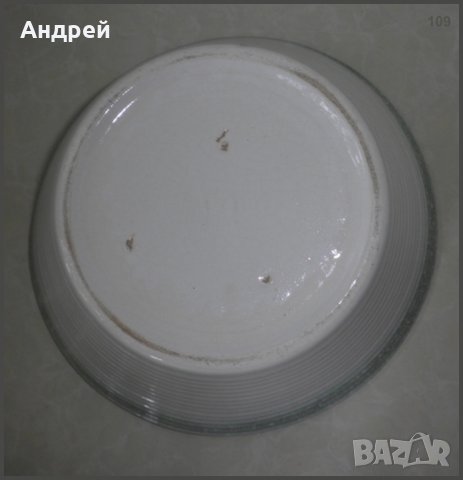 Голяма керамична фруктиера-оцветена в зелено-бяло, снимка 6 - Декорация за дома - 23140866