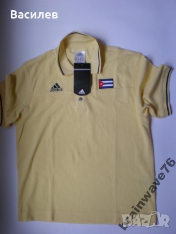 Adidas Cuba flag оригинална спортна риза с къс ръкав М, снимка 1 - Ризи - 24730111