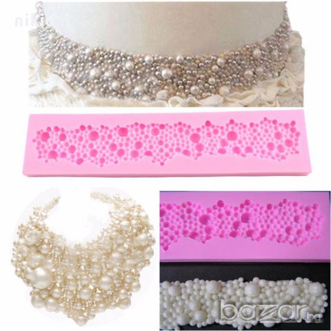 перлен борд форма за перли перлички силиконов молд декор украса торта фондан и др