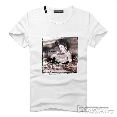 D&G Dolce and Gabbana Madonna Print Мъжка Тениска size 46 (S), снимка 2 - Тениски - 6768501
