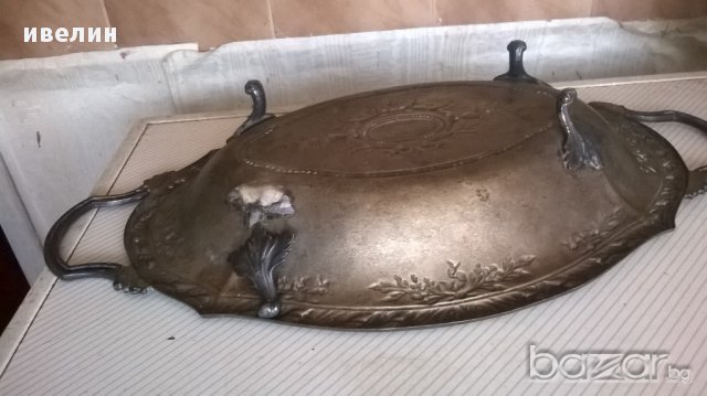 стара посребрена антикварна купа-арт деко, снимка 8 - Антикварни и старинни предмети - 17855664
