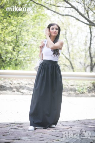 Дълга пола на ластик, снимка 3 - Поли - 25175135