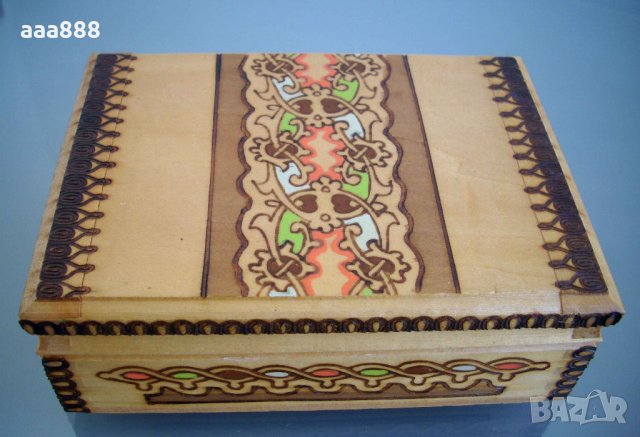 Дървени пирографирани кутии мускали, снимка 6 - Декорация за дома - 23642980