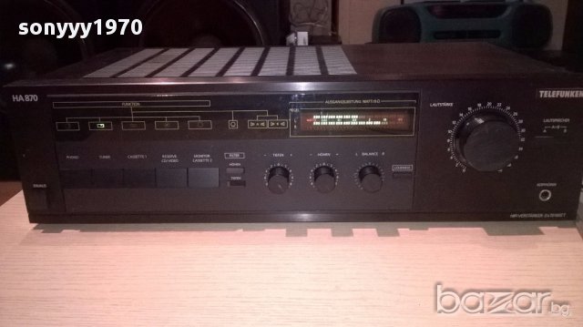 *telefunken ha-870 amplifier made in germany-внос швеицария, снимка 6 - Ресийвъри, усилватели, смесителни пултове - 14198048