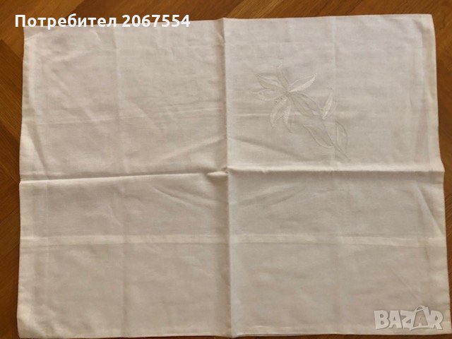2 бр бели калъфки за възглавница с апликация цвете, снимка 5 - Възглавници - 25910896
