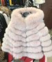 Дамско бяло палто от лисица , снимка 1 - Палта, манта - 19019178