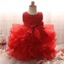 Детска рокля 2 години Ново,червена, снимка 1 - Бебешки рокли - 22515854