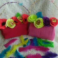 Ръчно изработени чантички за подарък от хартия с цветя от хартия с бонбони, снимка 3 - Декорация за дома - 14060421